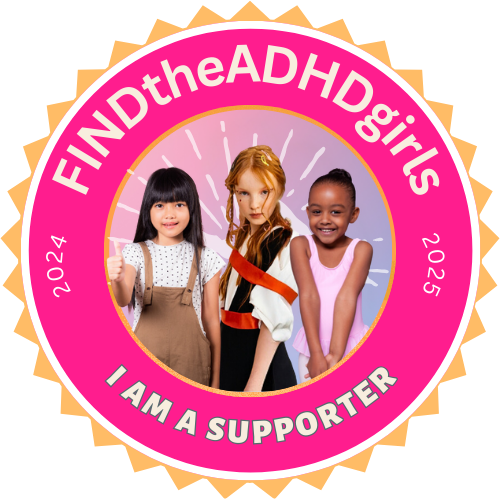 supporter donation badge for find the ADHD girls